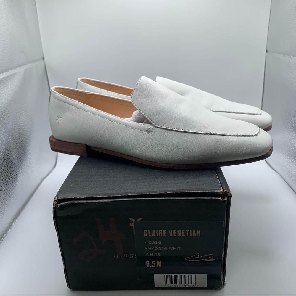 NWB Frye Women's Claire Venetian Leather Loafers white size 6.5M 1708 - Picture 3 of 12